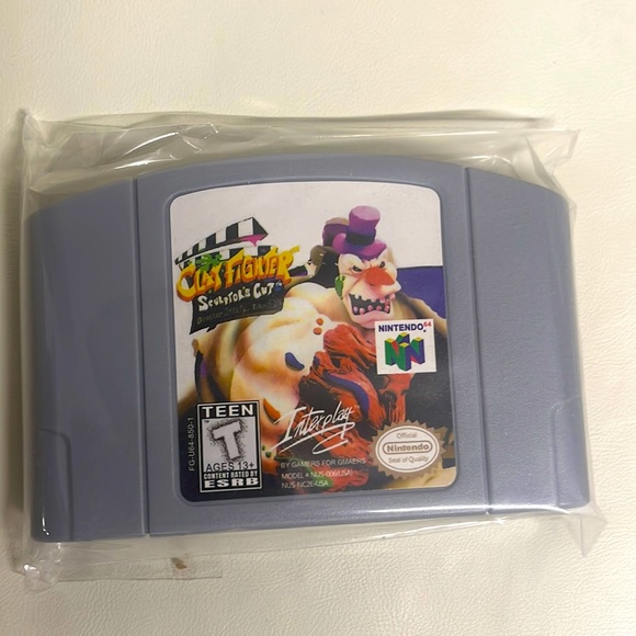 Video Games & Consoles Nintendo 64 Clay Fighter Sculptors Cut Game